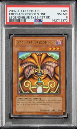 2002 Yu-Gi-Oh! 1st Edition LOB-124 Exodia The Forbidden One PSA 8 162712372 - Image 1
