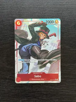 Sabo One Piece TCG Awakening of the New Era OP05-007 Alt Art Super Rare card - Image 1