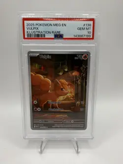 Pokemon Vulpix Illustration Rare Holo Me01: Mega Evolution PSA 10 138/132 2025 - Image 1