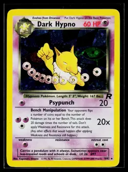 Pokemon TCG Dark Hypno Team Rocket 9/82 Holo Rare Card NM/LP - Image 1