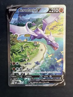 Pokemon TCG Aerodactyl v Lost Origin Alternative Art Holo Card 180/196 - Image 1