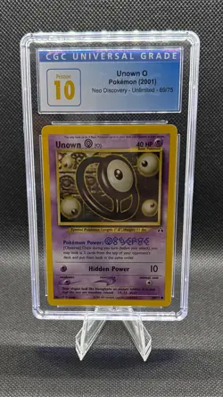 Unown O 69/75 - Pokemon Neo Discovery CGC 10 Pristine - Graded Card - Image 1
