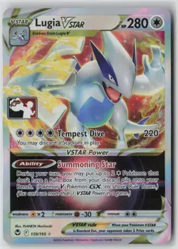 Holofoil Lugia VSTAR 139/195 NM Prize Pack Series Cards - Image 1