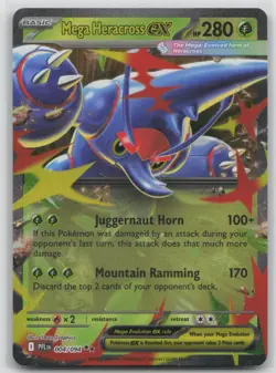 Pokemon Card Mega Heracross ex - Double Rare ME02: Phantasmal Flames 004/094 - Image 1