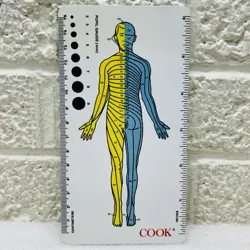 Cook Dermatome Map Pocket Size Card w/ Pupil Gauge Nurse Reference Tool • VG‼ - Image 1