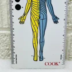 Cook Dermatome Map Pocket Size Card w/ Pupil Gauge Nurse Reference Tool • VG‼ - Image 3