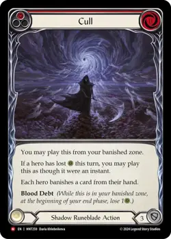 Flesh and Blood TCG Card Single Cull NF The Hunted HNT259 Majestic NM - Image 1