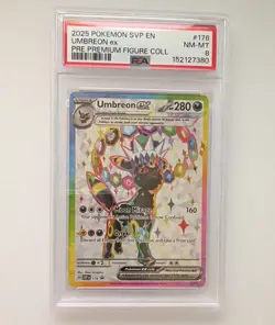 Pokemon TCG 2025 English Umbreon ex SVP176 SV Promo Holo Card PSA 8 - Image 1