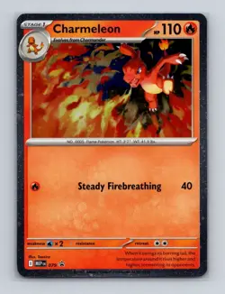 Charmeleon 079 Pokemon Mega Evolution Black Star Promo Cosmos Holo Card NM+ (b) - Image 1