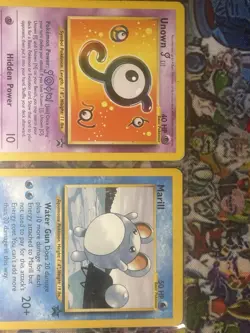 Pokemon Promo TCG Holo 3-Card Lot 🌀 Entei 6/64 Unown J #38 Marill #29 LP - Image 2