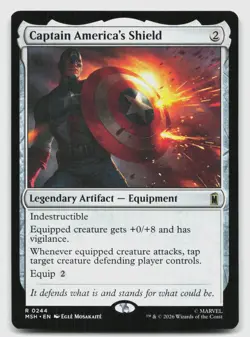 Captain America's Shield 244 Rare Marvel Super Heroes Magic: The Gathering NM - Image 1