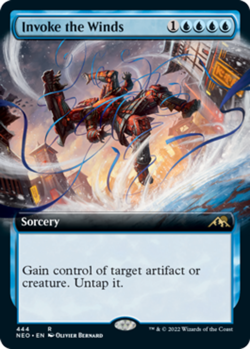 4x Invoke the Winds - Extended Art MTG - Kamigawa: Neon Dynasty - NM-Mint - Image 1