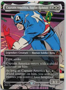 Captain America, Super-Soldier (Borderless) Marvel Super Heroes 316 NM M - Image 1