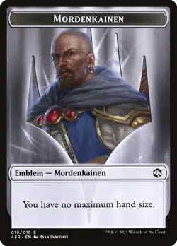 Mordenkainen MTG Adventures in the Forgotten Realms Token NM x1 Emblem - Image 1