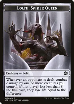Lolth Spider Queen MTG Adventures in the Forgotten Realms Token NM x1 Emblem - Image 1