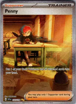 Penny 252/198 SIR Scarlet & Violet English Pokemon TCG Card Single Near Mint - Image 1