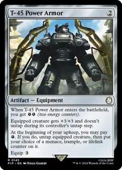 T-45 Power Armor - Near Mint MTG Universes Beyond: Fallout - Image 1