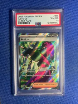 PSA 10 2025 Pokemon PRE EN Atticus Ultra Rare #133 GEM MINT Slab - Image 1