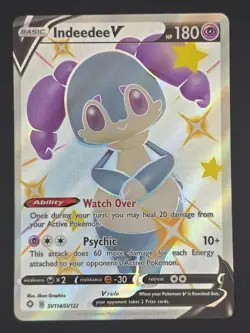 Indeedee V SV114/SV122 Holo V Rare Shining Fates Shiny Vault Pokemon Holo NM - Image 1