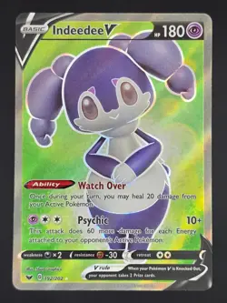 Indeedee V 192/202 Ultra Rare Sword & Shield Pokemon Holo Near Mint - Image 1