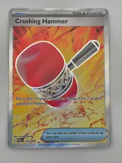 Crushing Hammer 105/084 Me05: Pitch Black Holo - Pokemon TCG - NM - Image 1