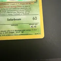 Vintage Venusaur 15/102 Holo Rare | Base Set Unlimited | Pokemon TCG HP - Image 3