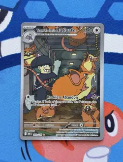 Team Rocket's Raticate 202/182 - NM condition - Pokemon Destined Rivals Holo - Image 1