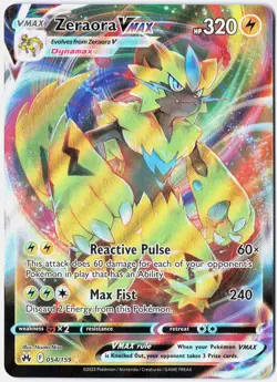 Pokemon *Zeraora VMAX X1 Ultra Rare* (MP) 054/159 Crown Zenith - Image 1