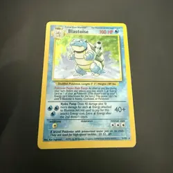 Pokemon TCG Blastoise Base Set 2/102 Holo Rare 1999 100 HP English Stage 2 WOTC - Image 1