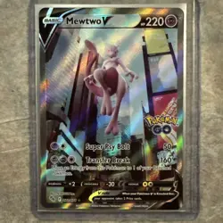 Pokemon TCG Mewtwo V 072/078 Alternate Full Art Pokemon Go Raw Ultra Rare - Image 1