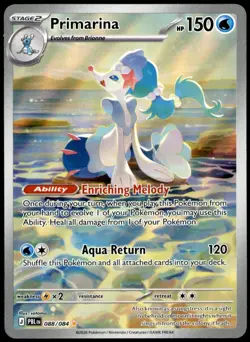 Primarina 088/084 Illustration Rare Pitch Black Pokemon Holo Near Mint - Image 1