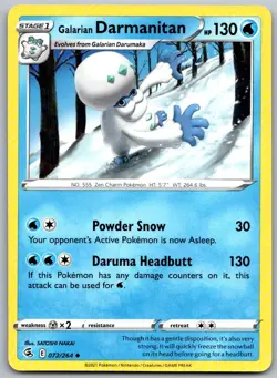 Galarian Darmanitan 072/264 Uncommon Fusion Strike Pokemon Near Mint - Image 1