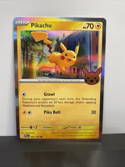 Pikachu 062/193 Rare Holo Trick Or Trade Pokemon TCG NM - Image 1