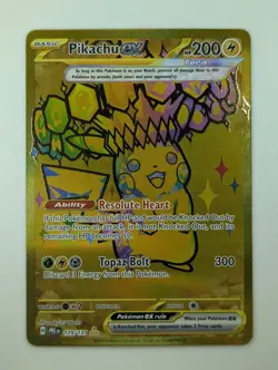 Near Mint 2025 Pokemon Scarlet & Violet Prismatic Evolutions Pikachu EX 179/131 - Image 1