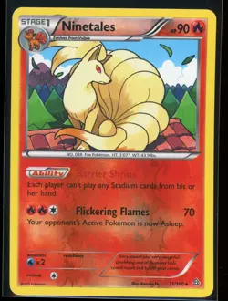Ninetales - 21/160 XY Primal Clash Pokemon TCG Reverse Holo - LP - Image 1
