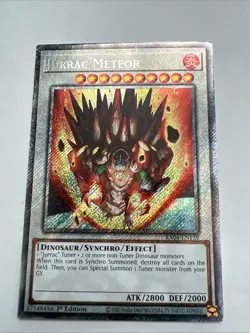 Jurrac Meteor RA04-EN139 Platinum Secret Rare 1st Edition Near Mint Yu-Gi-Oh! - Image 1