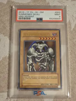 PSA 9 Summoned Skull MRD-003 Ultra Rare Yugioh Metal Raiders Unlimited Mint - Image 5