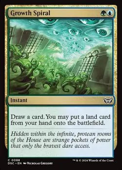 NM Growth Spiral, MTG, Duskmourn Commander, Magic the Gathering, 88 - Image 1