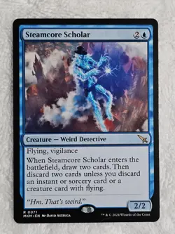 MTG Steamcore Scholar #71 Murders at Karlov Manor Magic Card Rare NM - Image 1