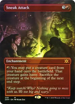 1 x FOIL SNEAK ATTACK Double Masters NM MTG Borderless 348 - Image 1