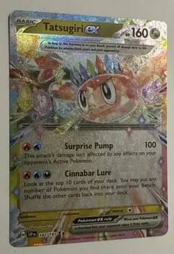 2024 Pokemon Surging Sparks #142/191 Tatsugiri EX Holo Rare Mint - Image 2