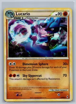 Lucario 14/95 Holo Rare Call of Legends Pokemon Moderately Played - Image 1