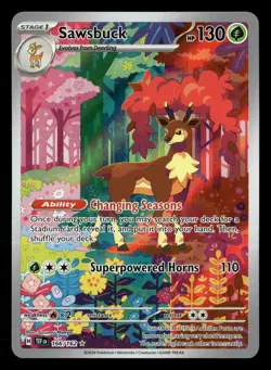 Sawsbuck - 166/162 - Illustration Rare - Temporal Forces - Pokemon Card - NM/M - Image 1