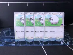 Pokemon TCG SV09 Journey Together Hop's Wooloo 135/159 Common x4 Playset - Image 1