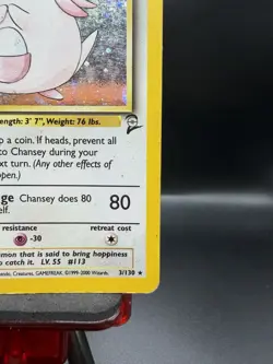 Chansey - 3/130 - Pokemon Base Set 2 🌀Swirl🌀 Holo Rare Card WOTC MP - Image 5