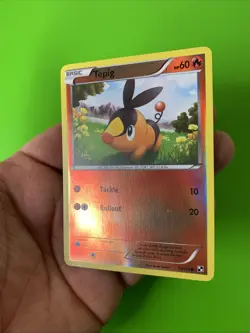 Tepig 15/114 Black & White Reverse Holo Pokemon Card LP+ - Image 3