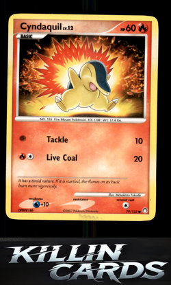 Cyndaquil 79/123 Pokemon Common Mysterious Treasures Card LP - Image 1