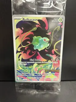 Pokemon TCG Bulbasaur IR 133/132 Mega Evolutions Stamped Promo Card Sealed - Image 1