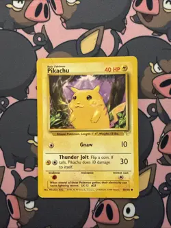 Pikachu 58/102 E3 Stamp Yellow Cheeks Base Set 1999 WOTC Promo Pokemon Card - Image 1