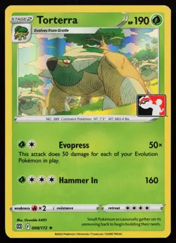 Torterra 008/172 Prize Pack Series Cards Holo POKEMON NM 2022 - Image 1